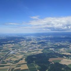 Flugwegposition um 08:57:22: Aufgenommen in der Nähe von Gemeinde Markersdorf-Haindorf, Österreich in 1430 Meter
